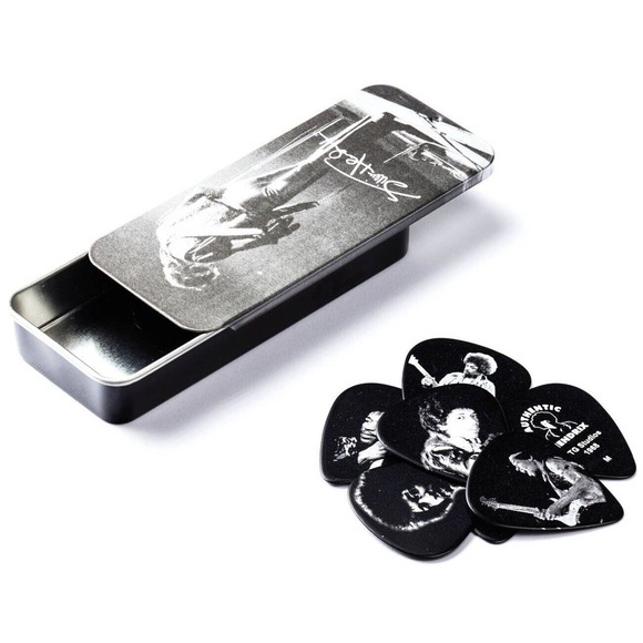 Dunlop Guitar Picks Jimi Hendrix Portrait Series Pick Tin 12 Picks - Picture 1 of 3